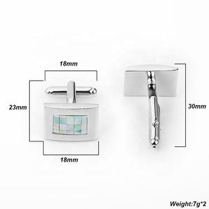 Marlary Custom nuovo alla moda elegante conchiglia gemelli da uomo madreperla conchiglia - Product Image 2