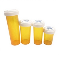 Ventes en gros de flacons de médicaments en plastique PP, flacons résistants aux enfants, flacons de médicaments en capsule avec bouchon réversible