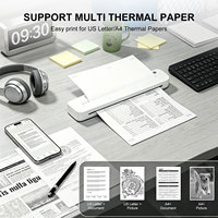 Imprimante thermique sans encre pour documents, imprimante thermique sans fil, mini imprimante thermique portable, imprimante à transfert thermique format A4 en stock