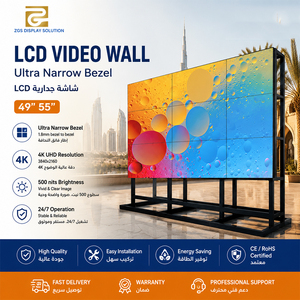 Commercial Grade 4K LCD Video <b>Wall</b> System 1.8mm Bezel Seamless <b>Display</b> Monitor 500cd/m Brightness 24/7 Operation ZGS-PJ550 Ultra - Product Image 1