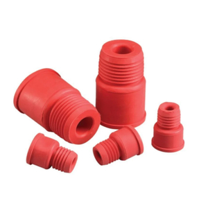 <b>Silicone</b> Turn Over Flange Septa Threaded Laboratory <b>Sealing</b> Stopper with Center Hole for Flasks Vials Tubes and Glassware - Product Image 2
