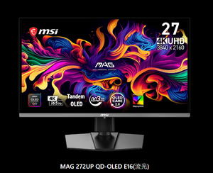 จอเกมมิ่ง MSI MAG 272UP QD-OLED E16 ขนาด 27 นิ้ว ความละเอียด 3840x2160 165Hz QD-OLED  0.03ms Adaptive Sync สำหรับพีซี - Product Image 2