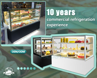 Vitrine Réfrigérée à Tiroirs pour Pâtisseries et Chocolats avec Refroidissement par Air et Éclairage LED