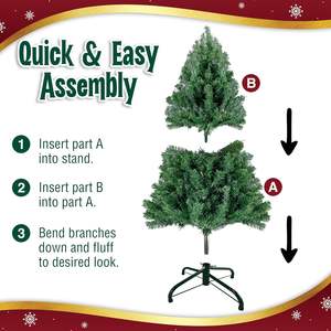 Arbre de Noël <span class=keywords><strong>vert</strong></span> de 4 pieds-<span class=keywords><strong>Petit</strong></span> arbre de Noël artificiel à charnière de qualité supérieure, <span class=keywords><strong>sapin</strong></span> canadien corsé de 4 pieds avec 320 pointes - Product Image 6
