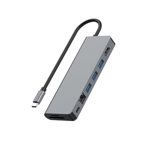 <span class=keywords><strong>Hub</strong></span> multifonctionnel en aluminium Type-C 10 ports 4K HDTV pour <span class=keywords><strong>2</strong></span>.0 VGA USB 3.0 Gigabit Ethernet PD Charging Sd Card MacBook Pro - Product Image 5