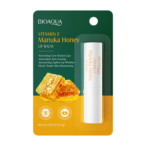 Baume à lèvres personnalisé avec logo de marque privée BIOAQUA, soin des lèvres hydratant à la vitamine E et au miel - Product Image 1