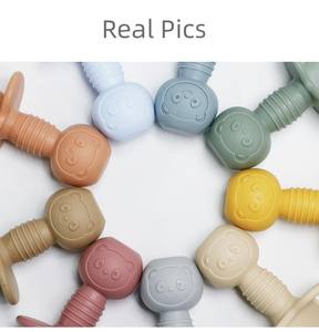 Ensemble fourchette et cuillère d'alimentation pour bébé en silicone à pointe souple sans BPA anti-étouffement vente en gros - Product Image 5