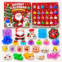 Édition Spatiale de Noël avec 24 Jouets Squishy Fidget en Boîte Mystère pour Enfants – Cadeaux de Noël et Amusement