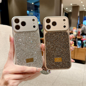 เคสโทรศัพท์มือถือ Shimmer AG Diamond Camera Glass สำหรับ iPhone 17 16 15 Pro Max พร้อมกรอบเลนส์แปลงรูปทรงดั้งเดิม ดีไซน์หรูหรา ฝาหลังแบบมีประกาย - Product Image 2
