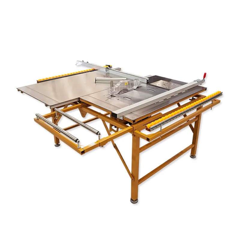 Sierra de mesa plegable portátil, sierra de Panel deslizante, máquinas de sierra de madera, sierra de mesa para carpintería