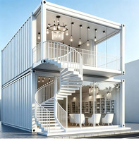 Escalier en spirale extérieur en acier inoxydable, double hélice, colonne centrale en acier inoxydable, sur mesure pour usage commercial