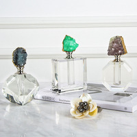 Bouteilles de parfum en cristal d'agate multicolores de haute qualité, artisanat en cristal pour la maison, ornements et bijoux