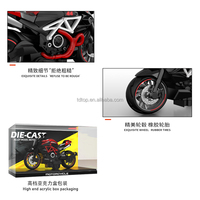Modèle de moto en alliage métallique moulé sous pression à l'échelle 1:14, fonction de rappel, simulation de superbike, jouet de course à rétrofriction pour enfants et garçons