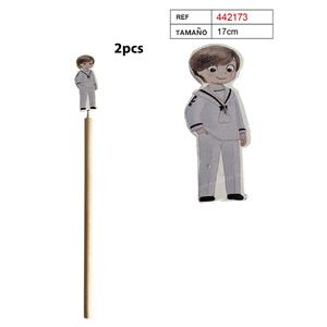 Lápiz para Niños, Decoración de Comunión de 17 cm, 2 Piezas, Artículos para Eventos Religiosos - Product Image 1