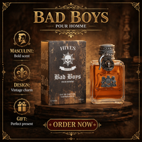 Perfume Masculino de Marca Privada Bad Boys al por Mayor |   Perfume Estilo Pirata Calavera |   Perfume Para Hombres Eau De Parfum, 100ml