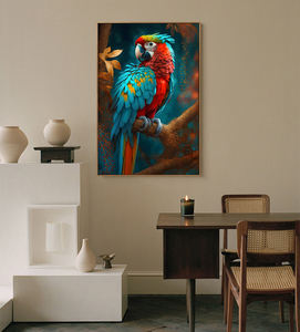 <span class=keywords><strong>Peinture</strong></span> à l'<span class=keywords><strong>huile</strong></span> de <span class=keywords><strong>perroquet</strong></span> de <span class=keywords><strong>peinture</strong></span> animale haut de gamme de 16x20 pouces pour la décoration d'entrée de restaurant - Product Image 2