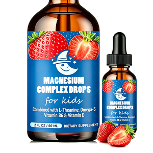 Kids Magnesium <b>Liquid</b> Drops Magnesium Glycinate <b>Liquid</b> for Kids Supplement L-theanine Drops Omega-3 <b>Vitamin</b> B6 D3 Drops - Product Image 1