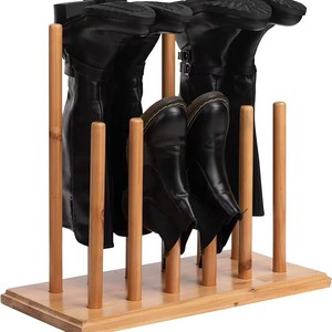 Simple home <b>shoe</b> <b>rack</b>, easy to assemble, wooden <b>shoe</b> organizer for tall boots, space-saving, entryway freestanding <b>shoe</b> <b>rack</b>. - Product Image 1