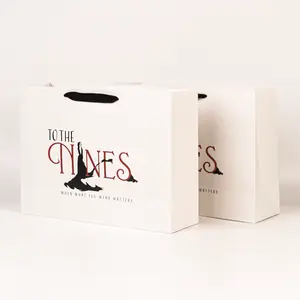 Factory Direct Sales Customized Logo Recycled Paper Bags Gift Bags Shopping Bags With Ribbon Handles