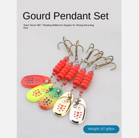 Aotuo Meilleures ventes Lot de 5 leurres métalliques rotatifs type spinner à manivelle pour lancer longue distance pour Black Bass et Mandarin
