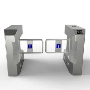 304 Stainless Steel Pedestrian Passage Wing Turnstiles Automatic Waterproof Swing Gate For Building Entrance