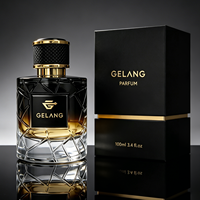 Flacon de parfum personnalisé en vente, flacon de parfum en verre noir dégradé 50 ml, flacons de parfum de luxe avec emballage en boîte