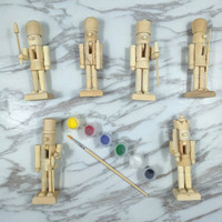 Lot de 50 casse-noisette en bois peint à la main, 12cm, Style européen, pour décoration de noël