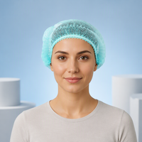 Bonnet bouffant jetable non tissé avec bande élastique simple ou double pour la restauration, la cuisine et la transformation alimentaire