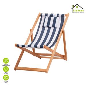 <span class=keywords><strong>Silla</strong></span> <span class=keywords><strong>de</strong></span> <span class=keywords><strong>Playa</strong></span> Contemporánea con Marco <span class=keywords><strong>de</strong></span> Madera <span class=keywords><strong>de</strong></span> Haya y Rayas, <span class=keywords><strong>Respaldo</strong></span> Ajustable y Reposacabezas, para Vacaciones en la <span class=keywords><strong>Playa</strong></span>, Suministro Directo del Fabricante - Product Image 2