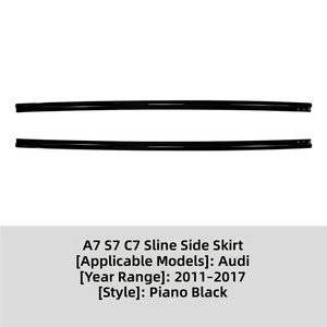 Minigonne laterali per auto, spoiler per carrozzeria, kit di modifica per <span class=keywords><strong>Audi</strong></span> <span class=keywords><strong>A7</strong></span>/S7/C7/S-Line (2011-2017) per lo styling esterno - Product Image 6