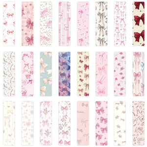 Marque-pages personnalisés roses avec nœud, lot <span class=keywords><strong>de</strong></span> 24 – Étiquettes <span class=keywords><strong>de</strong></span> marque-pages en papier mignonnes et coquettes avec motifs lapin, rose et amour pour <span class=keywords><strong>la</strong></span> lecture et les amateurs <span class=keywords><strong>de</strong></span> livres - Product Image 3