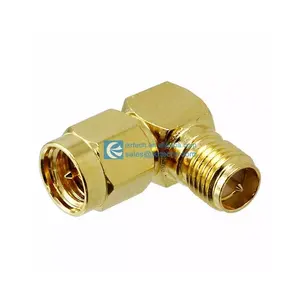 PCB Connectors Accessories 132172RP Adapter Coaxial Connector SMA Plug Male Pin to RP-SMA 50 Ohms Right Angle 132172-RP