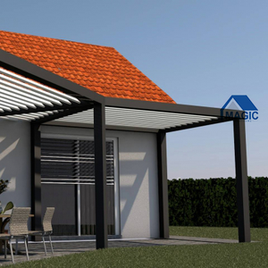 Cobertizo de Aluminio Motorizado para Automóviles, Pérgola, Gazebo Impermeable para Exteriores, Techo de 3x3, 3x4, 3x5, 3x6, <span class=keywords><strong>4x4</strong></span>, 4x5, 4x6 m, <span class=keywords><strong>Toldo</strong></span> de Aluminio para Patio Trasero - Product Image 4