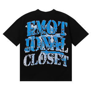 Top qualité 100% coton t-shirts Streetwear graphique imprimé surdimensionné vêtements pour hommes émotion mixte T-Shirts pour hommes - Product Image 3