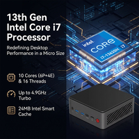 Sıcak Fırsat 13. Nesil 12. Nesil AI Mini Bilgisayar Tam Fonksiyonlu Type-c I5 1235U 13500h DDR4 RAM MAKS 64G M.2 NVME Üçlü Ekran Plastik Mini Bilgisayar