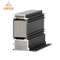 Profilé d'extrusion en aluminium pour cadres de portes et de fenêtres, traitement de surface anodisé, pliable, alliage 6063/6061