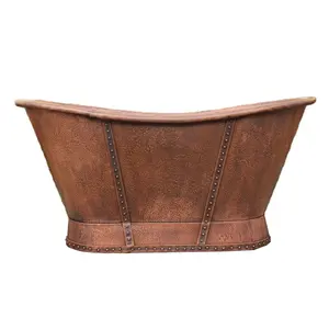手工锤击的铜浴浴缸/浴缸类型和环保功能古董铜热浴缸