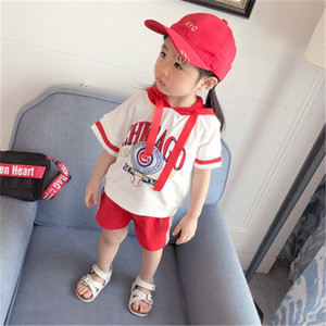 Wholesale Clothes Children Print Sets Bangladesh T-Shirts and Blank Jogger <b>Pants</b> for Girls on Summer - Product Image 3