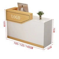 Mostrador de Recepción Moderno de Madera para Salón, Centro Comercial, Baño, Hospital - Color Personalizable, Muebles de Oficina Comerciales de Lujo Minimalista