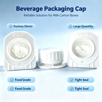 Bouchon à vis en plastique de qualité alimentaire et écologique de 23 mm pour cartons de lait/jus – Emballage de boissons étanche et durable