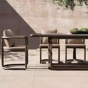 Ensemble de meubles de jardin en bois de teck imperméable avec canapé en forme de L - Product Image 2