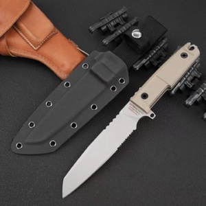 มีดพกพาคุณภาพสูง ER ด้ามจับยาง ใบมีดสแตนเลส สำหรับตั้งแคมป์และกิจกรรมกลางแจ้ง ปรับแต่งได้ตามต้องการ รับผลิตแบบ OEM - Product Image 3