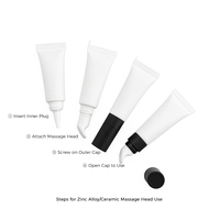 Tubes de brillant à lèvres compressibles 10ml 15ml 30ml, tubes de brillant à lèvres blanc givré, tubes pour crème contour des yeux, huile essentielle, baume à lèvres