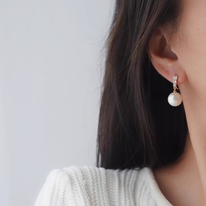 22382DIY Simple Silver <b>Jewelry</b> Earrings with 9-13mm Round Beads S925 Silver Accessories Empty Earnail <b>Tray</b> Pearl Accessory - Product Image 1