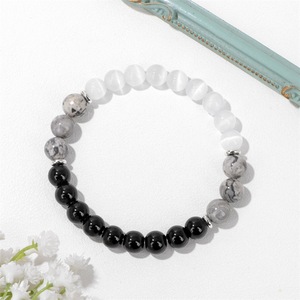<span class=keywords><strong>Bracelet</strong></span> élastique pour homme en pierre œil-de-chat de 8 mm, fait main <span class=keywords><strong>avec</strong></span> design personnalisé, forme boule classique, bijoux pour homme, vente en gros de pierres précieuses - Product Image 2