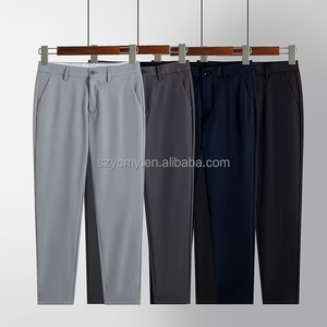 Pantalones de vestir formales de oficina ajustados para <span class=keywords><strong>hombre</strong></span> Pantalones rectos de último diseño <span class=keywords><strong>Traje</strong></span> para ocasiones formales - Product Image 6