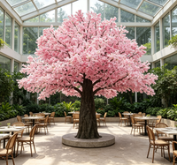Arbre de cerisier blanc personnalisé, fleurs roses, violettes et bleues, arbre de mariage Sakura, centre de table pour la décoration