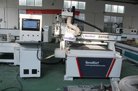 Máquina CNC para Trabajar Madera 1500x3000mm, Fresadora CNC con Enfriamiento por Aire, Sierra de Corte, Motor de Husillo de 6kw/9kw, 380V/220V