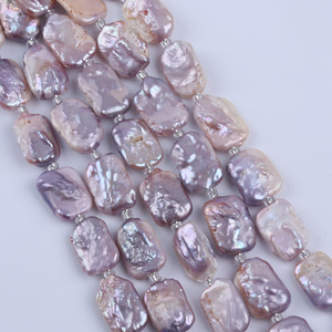 Perles d'eau douce naturelles blanches de 18 cm, 10-12 mm, perles rectangulaires faites à la main, accessoires de bijoux, vente en gros de perles en vrac - Product Image 4