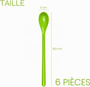 Cuillère à glace biodégradable en amidon de maïs à long manche, écologique et jetable - Product Image 3